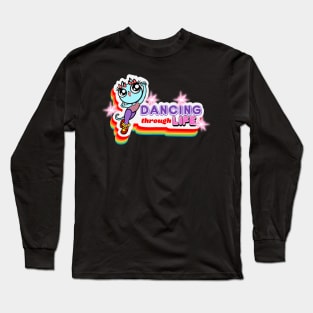 Rainbow Sparkle Dance Cat Long Sleeve T-Shirt